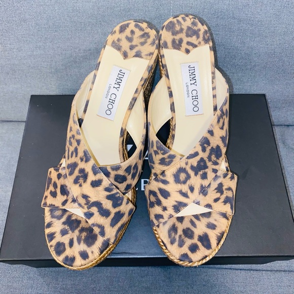 Jimmy Choo Dovina Leopard Wedge (NWT)! - Picture 3 of 9